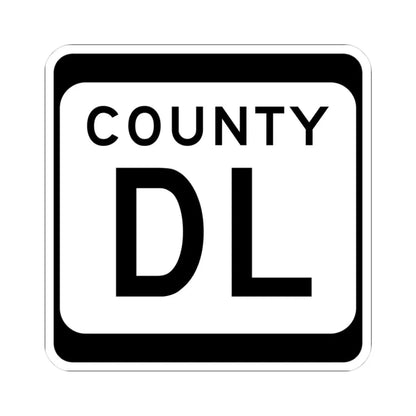 WIS County DL (Wisconsin) (Road Sign) STICKER Vinyl Kiss-Cut Decal 3 Inch White - The Sticker Space