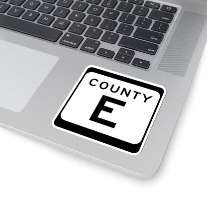 WIS County E (Wisconsin) (Road Sign) STICKER Vinyl Kiss-Cut Decal - The Sticker Space
