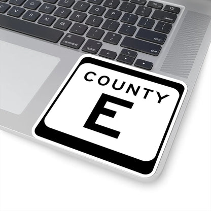 WIS County E (Wisconsin) (Road Sign) STICKER Vinyl Kiss-Cut Decal - The Sticker Space