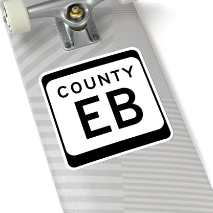 WIS County EB (Wisconsin) (Road Sign) STICKER Vinyl Kiss-Cut Decal - The Sticker Space