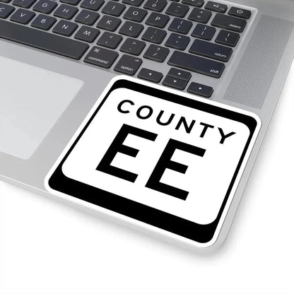WIS County EE (Wisconsin) (Road Sign) STICKER Vinyl Kiss-Cut Decal - The Sticker Space