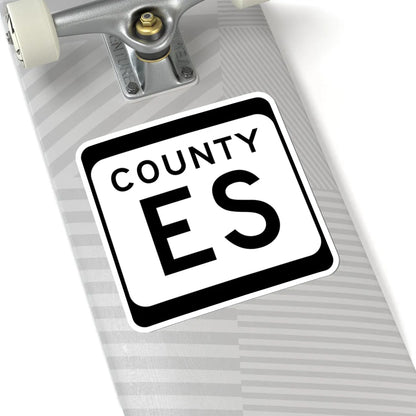WIS County ES (Wisconsin) (Road Sign) STICKER Vinyl Kiss-Cut Decal - The Sticker Space