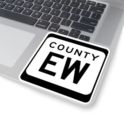 WIS County EW (Wisconsin) (Road Sign) STICKER Vinyl Kiss-Cut Decal - The Sticker Space