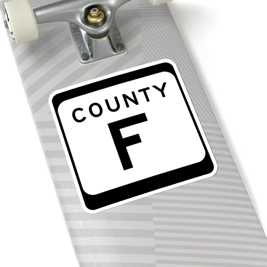 WIS County F (Wisconsin) (Road Sign) STICKER Vinyl Kiss-Cut Decal - The Sticker Space