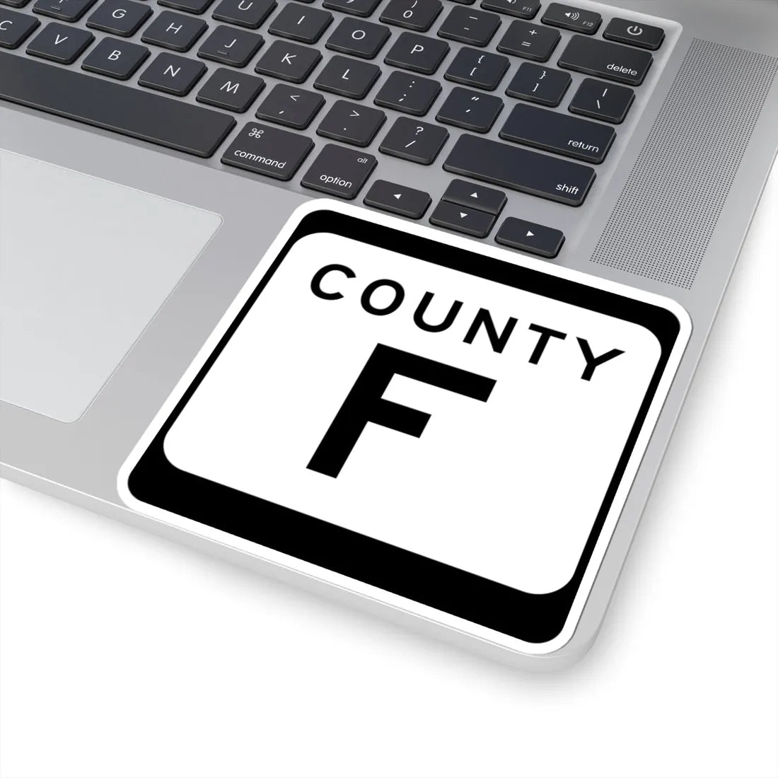 WIS County F (Wisconsin) (Road Sign) STICKER Vinyl Kiss-Cut Decal - The Sticker Space