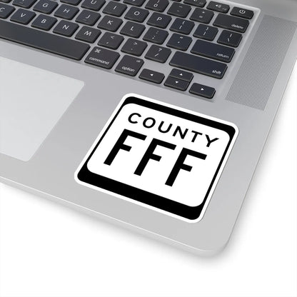 WIS County FFF (Wisconsin) (Road Sign) STICKER Vinyl Kiss-Cut Decal - The Sticker Space