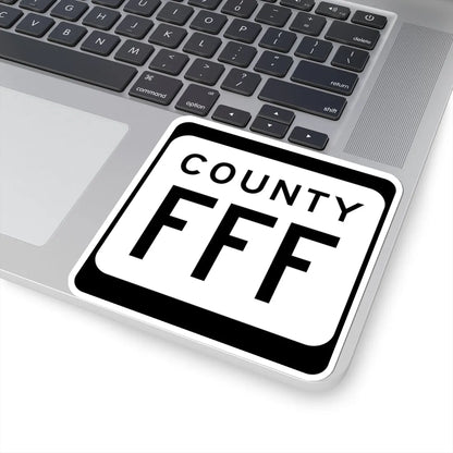 WIS County FFF (Wisconsin) (Road Sign) STICKER Vinyl Kiss-Cut Decal - The Sticker Space