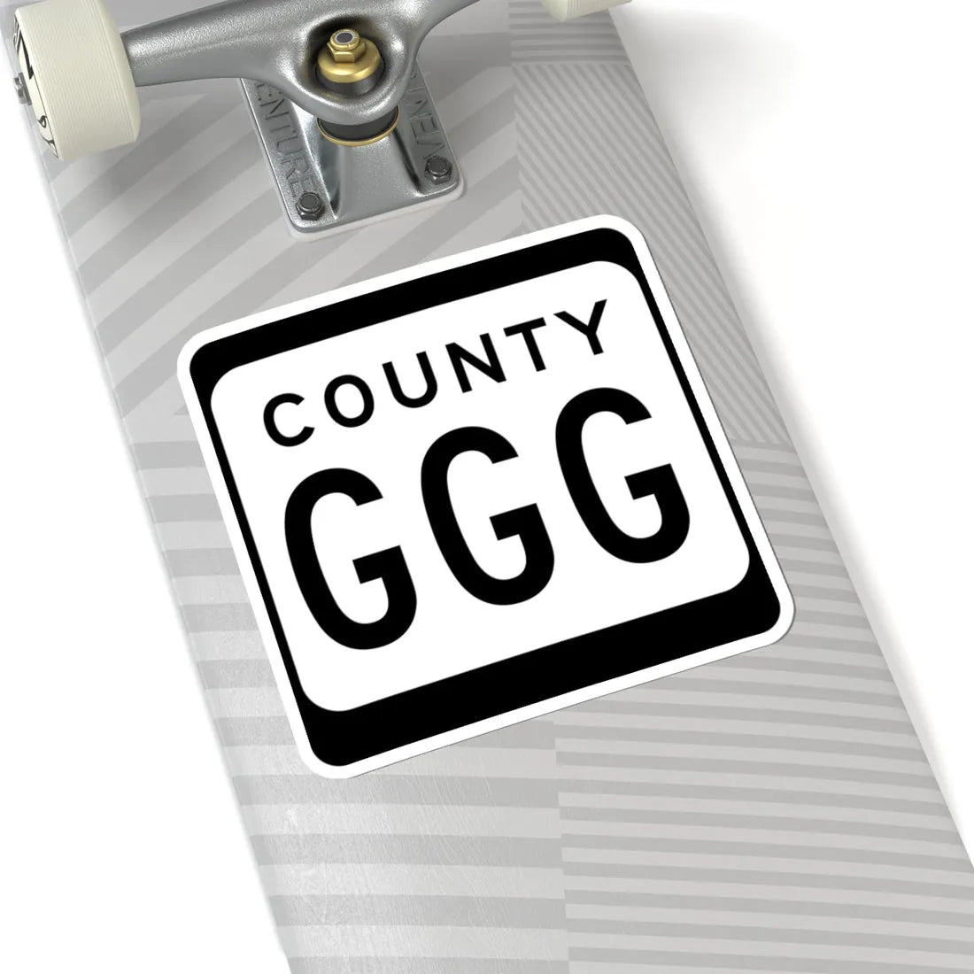 WIS County GGG (Wisconsin) (Road Sign) STICKER Vinyl Kiss-Cut Decal - The Sticker Space