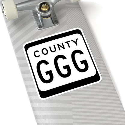 WIS County GGG (Wisconsin) (Road Sign) STICKER Vinyl Kiss-Cut Decal - The Sticker Space