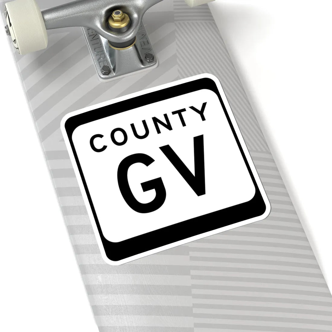 WIS County GV (Wisconsin) (Road Sign) STICKER Vinyl Kiss-Cut Decal - The Sticker Space