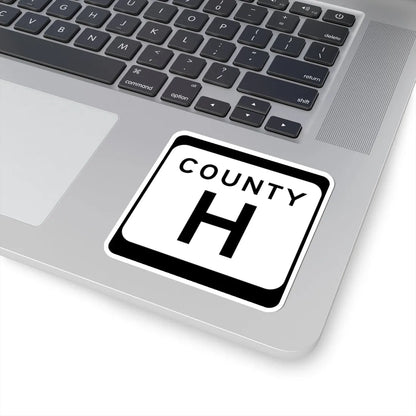 WIS County H (Wisconsin) (Road Sign) STICKER Vinyl Kiss-Cut Decal - The Sticker Space