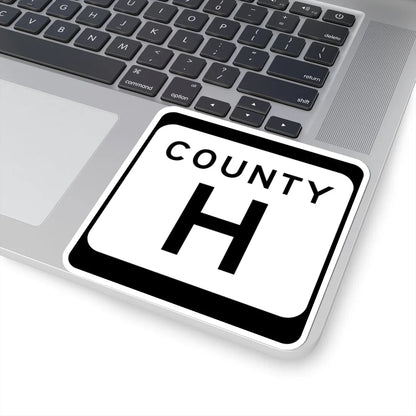 WIS County H (Wisconsin) (Road Sign) STICKER Vinyl Kiss-Cut Decal - The Sticker Space