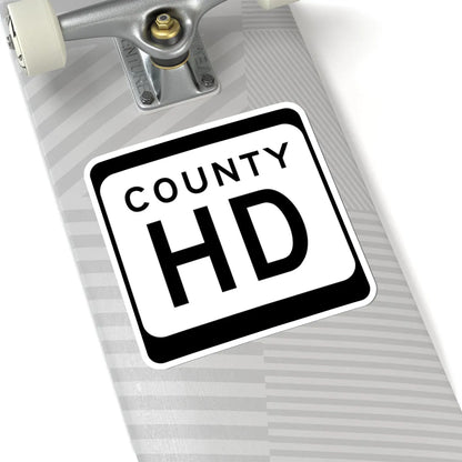 WIS County HD (Wisconsin) (Road Sign) STICKER Vinyl Kiss-Cut Decal - The Sticker Space