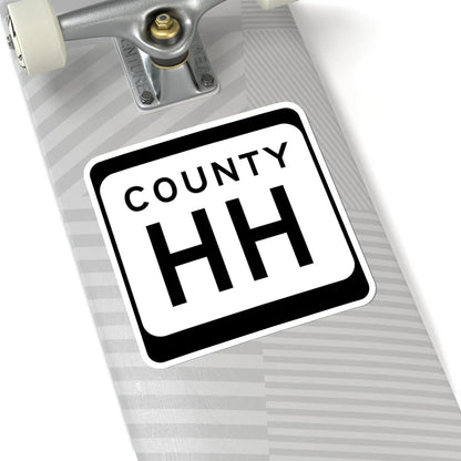 WIS County HH (Wisconsin) (Road Sign) STICKER Vinyl Kiss-Cut Decal - The Sticker Space