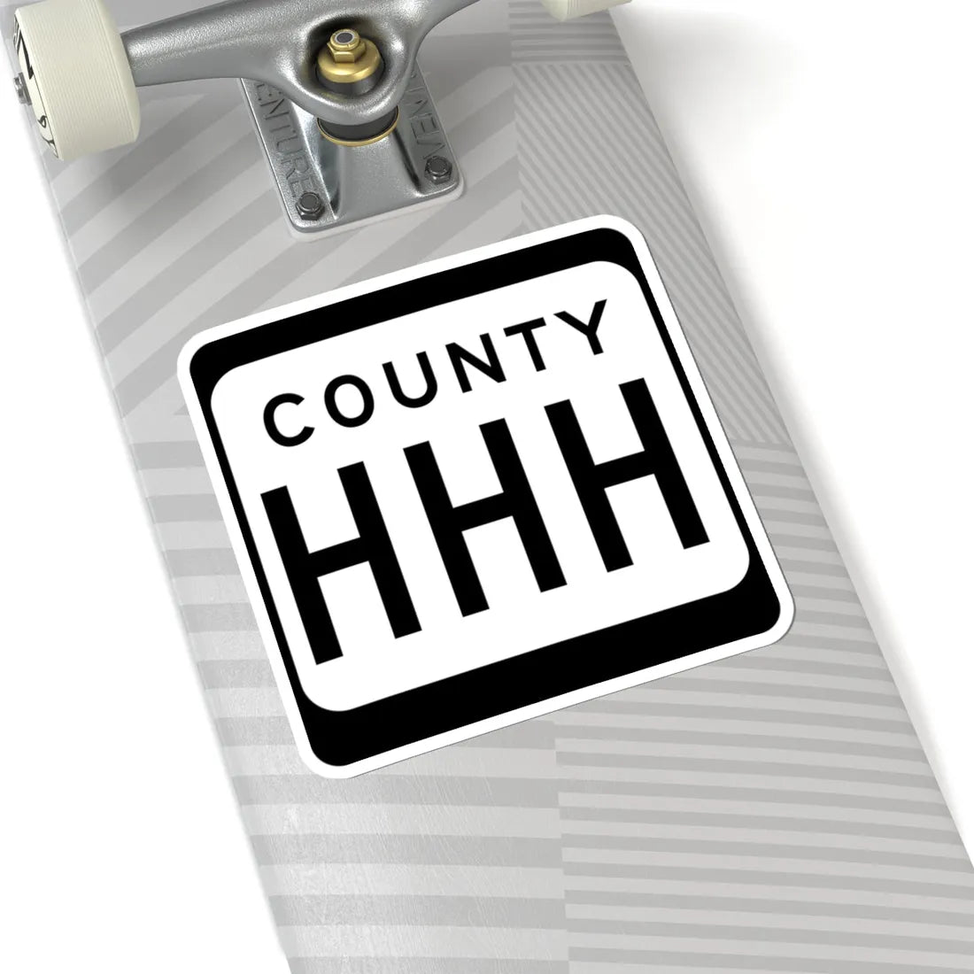 WIS County HHH (Wisconsin) (Road Sign) STICKER Vinyl Kiss-Cut Decal - The Sticker Space