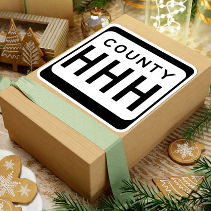 WIS County HHH (Wisconsin) (Road Sign) STICKER Vinyl Kiss-Cut Decal - The Sticker Space