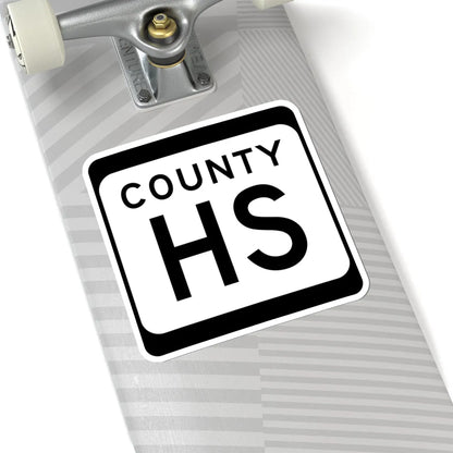 WIS County HS (Wisconsin) (Road Sign) STICKER Vinyl Kiss-Cut Decal - The Sticker Space