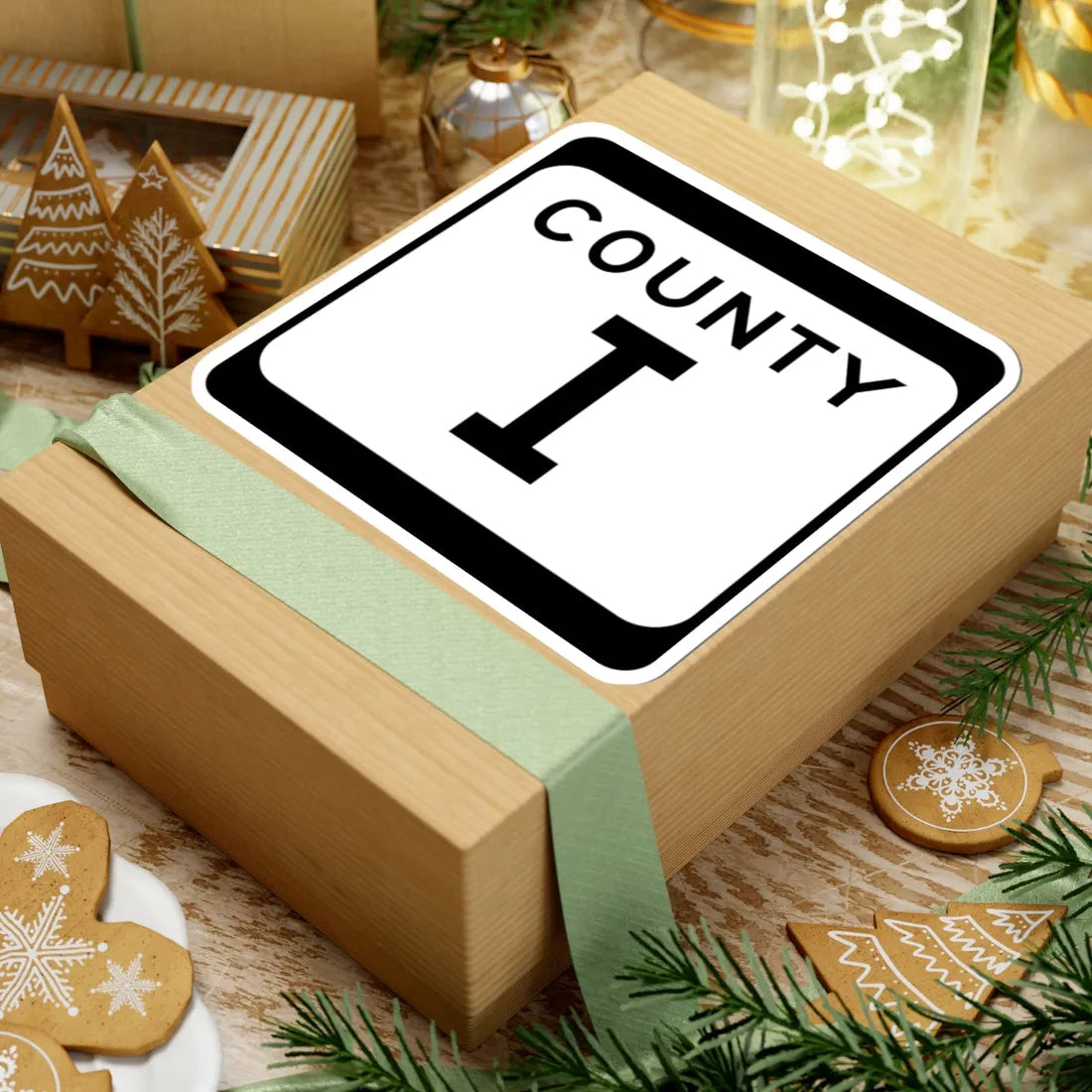 WIS County I (Wisconsin) (Road Sign) STICKER Vinyl Kiss-Cut Decal - The Sticker Space