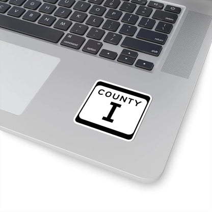WIS County I (Wisconsin) (Road Sign) STICKER Vinyl Kiss-Cut Decal - The Sticker Space