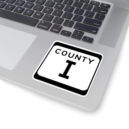 WIS County I (Wisconsin) (Road Sign) STICKER Vinyl Kiss-Cut Decal - The Sticker Space