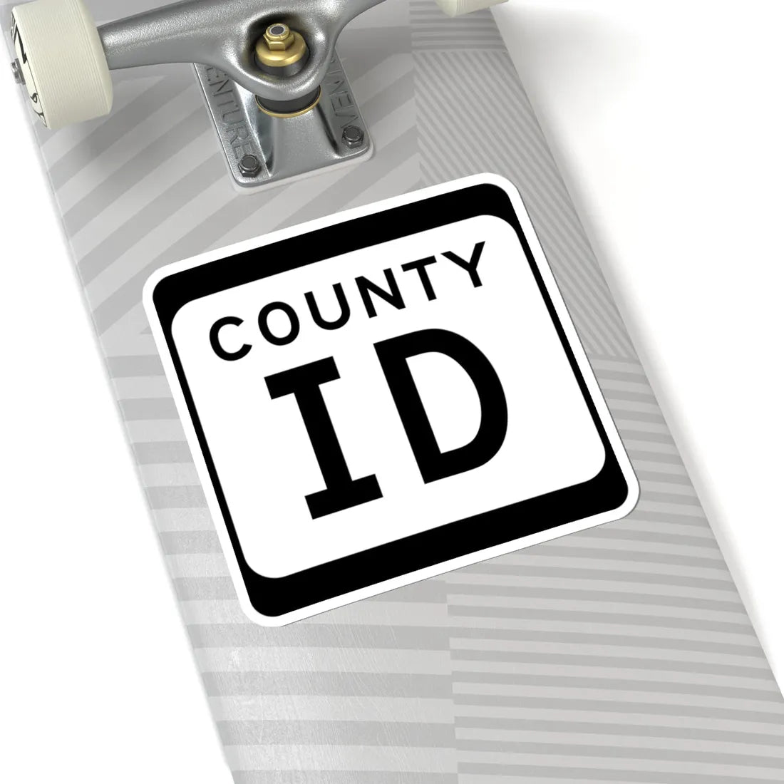 WIS County ID (Wisconsin) (Road Sign) STICKER Vinyl Kiss-Cut Decal - The Sticker Space