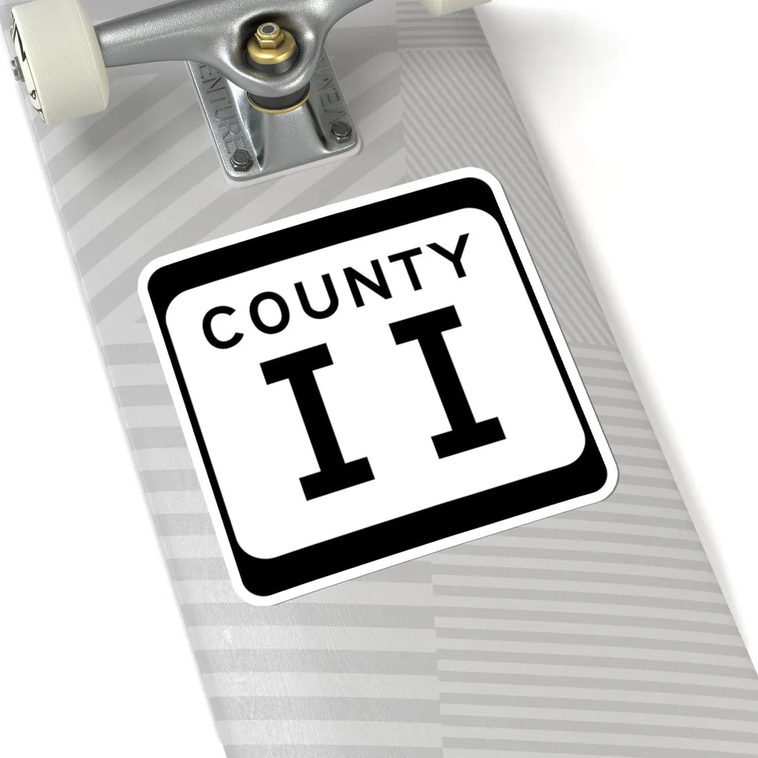 WIS County II (Wisconsin) (Road Sign) STICKER Vinyl Kiss-Cut Decal - The Sticker Space