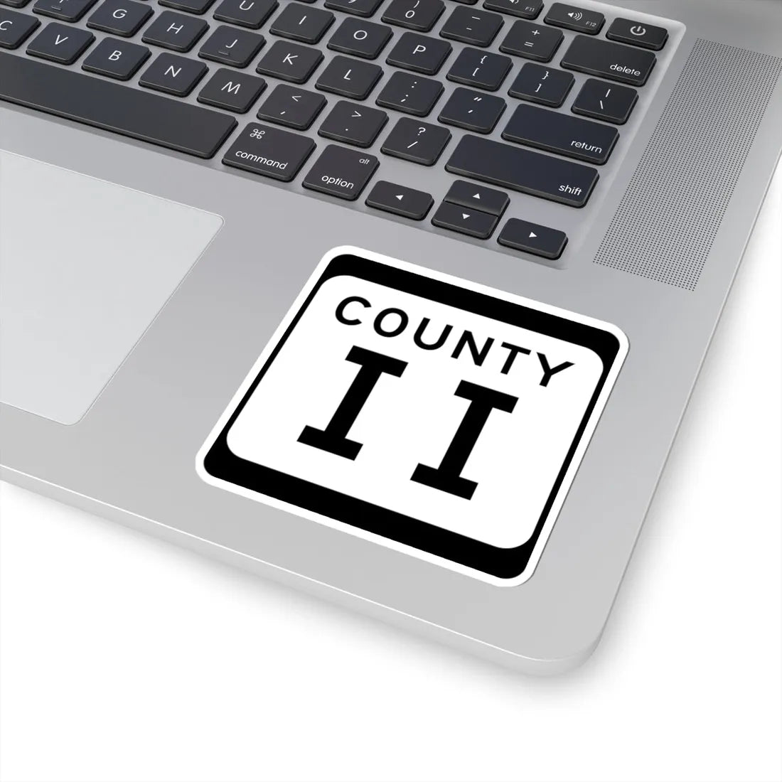 WIS County II (Wisconsin) (Road Sign) STICKER Vinyl Kiss-Cut Decal - The Sticker Space