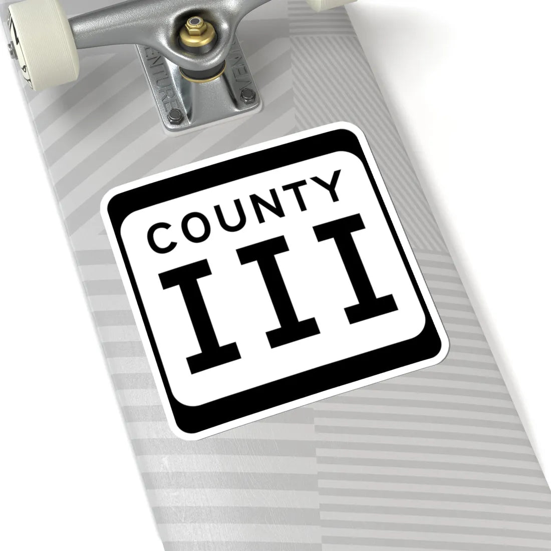 WIS County III (Wisconsin) (Road Sign) STICKER Vinyl Kiss-Cut Decal - The Sticker Space