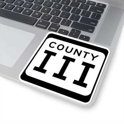 WIS County III (Wisconsin) (Road Sign) STICKER Vinyl Kiss-Cut Decal - The Sticker Space