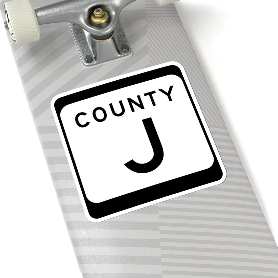 WIS County J (Wisconsin) (Road Sign) STICKER Vinyl Kiss-Cut Decal - The Sticker Space