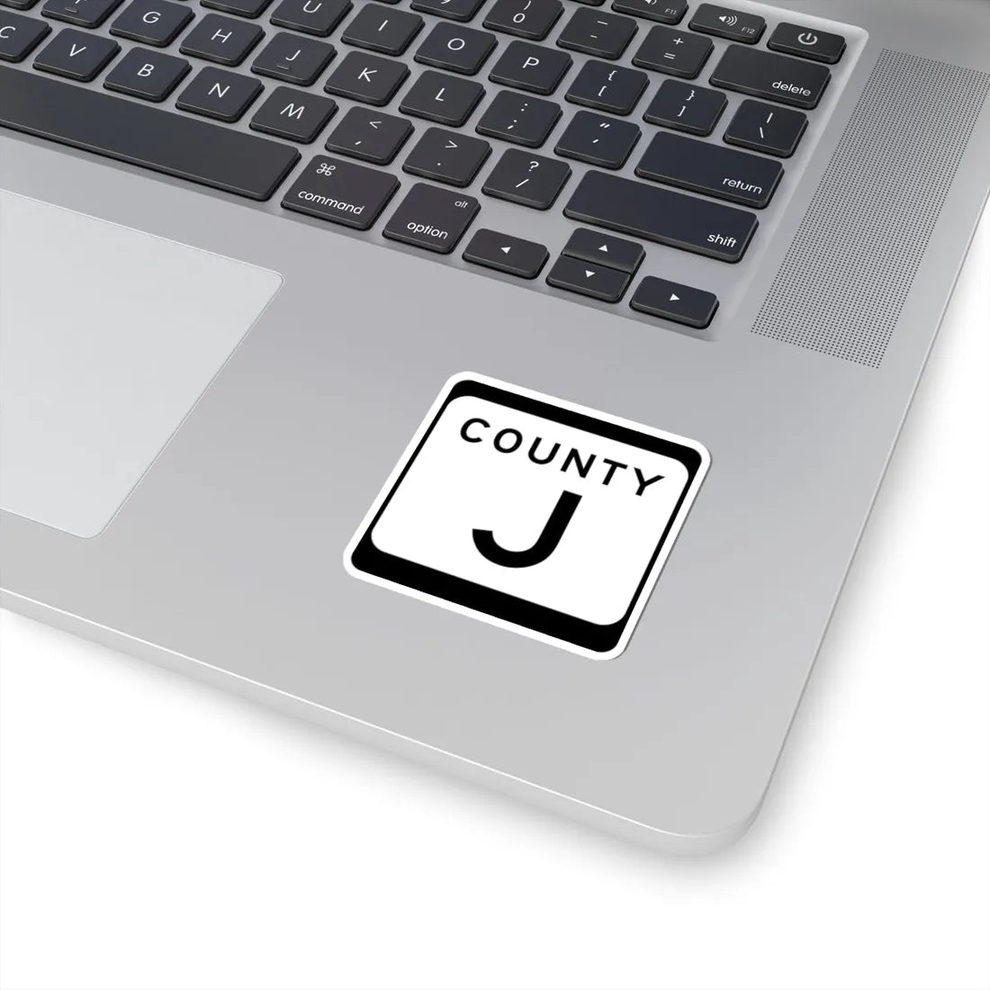 WIS County J (Wisconsin) (Road Sign) STICKER Vinyl Kiss-Cut Decal - The Sticker Space
