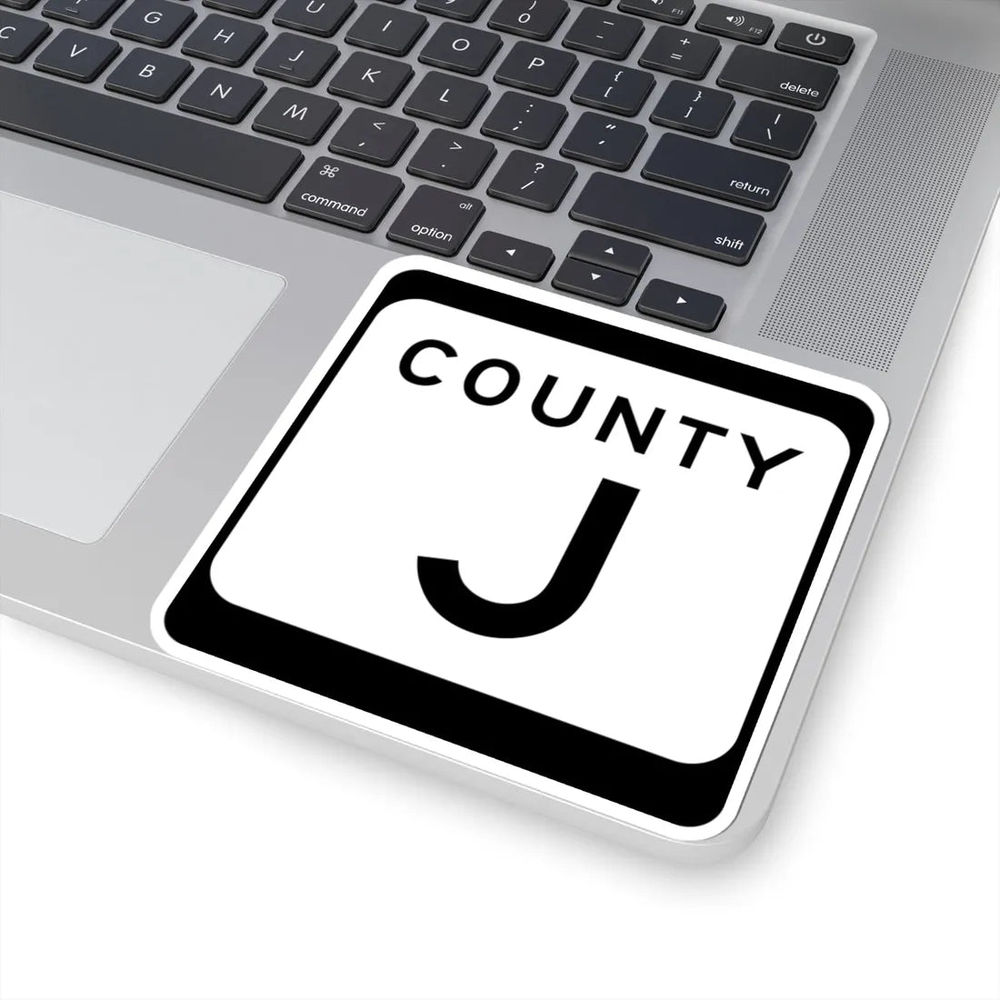 WIS County J (Wisconsin) (Road Sign) STICKER Vinyl Kiss-Cut Decal - The Sticker Space