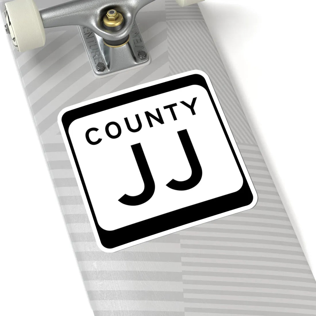 WIS County JJ (Wisconsin) (Road Sign) STICKER Vinyl Kiss-Cut Decal - The Sticker Space