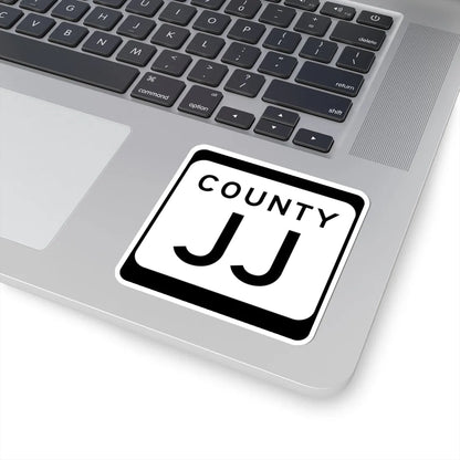WIS County JJ (Wisconsin) (Road Sign) STICKER Vinyl Kiss-Cut Decal - The Sticker Space