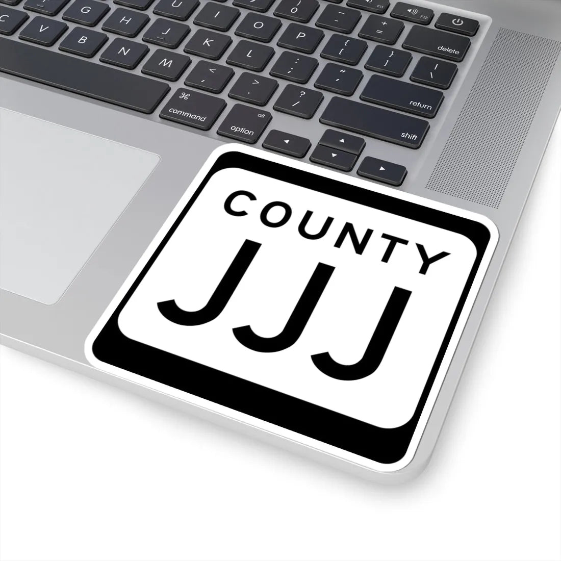 WIS County JJJ (Wisconsin) (Road Sign) STICKER Vinyl Kiss-Cut Decal - The Sticker Space