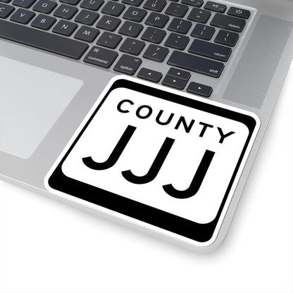 WIS County JJJ (Wisconsin) (Road Sign) STICKER Vinyl Kiss-Cut Decal - The Sticker Space
