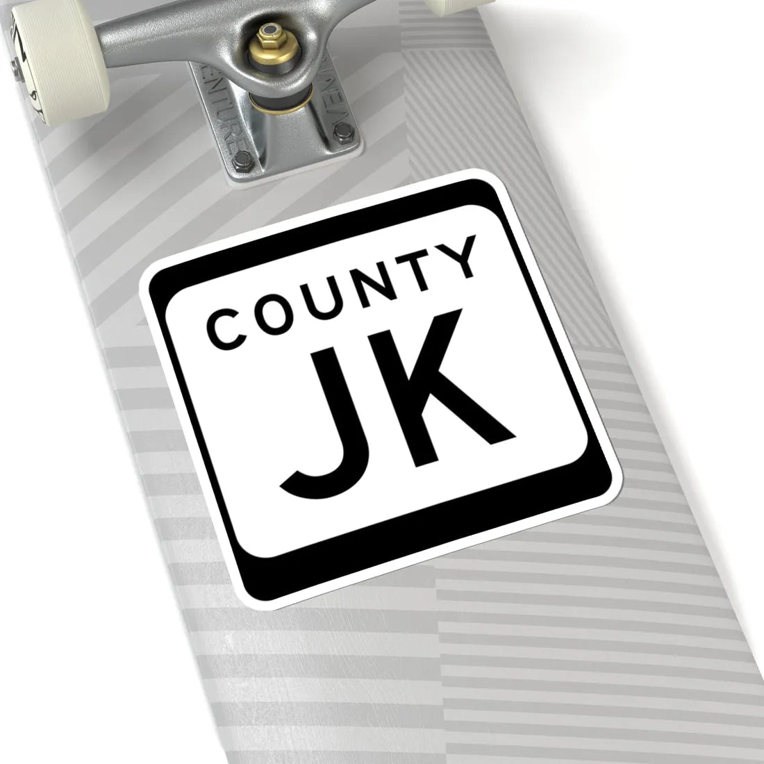 WIS County JK (Wisconsin) (Road Sign) STICKER Vinyl Kiss-Cut Decal - The Sticker Space