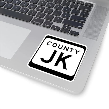 WIS County JK (Wisconsin) (Road Sign) STICKER Vinyl Kiss-Cut Decal - The Sticker Space
