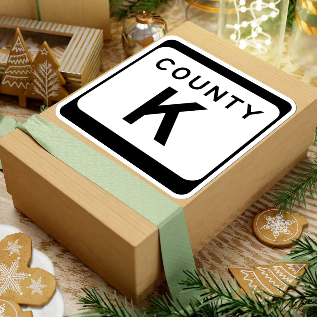 WIS County K (Wisconsin) (Road Sign) STICKER Vinyl Kiss-Cut Decal - The Sticker Space