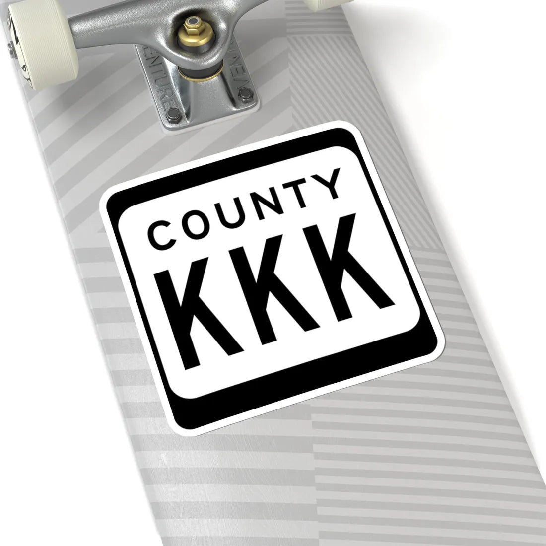WIS County KKK (Wisconsin) (Road Sign) STICKER Vinyl Kiss-Cut Decal - The Sticker Space