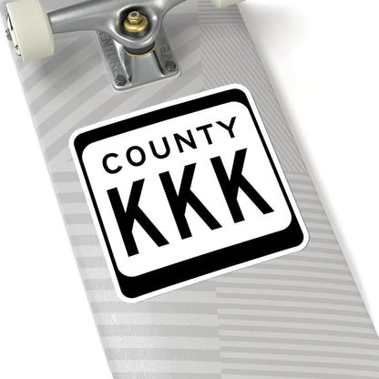 WIS County KKK (Wisconsin) (Road Sign) STICKER Vinyl Kiss-Cut Decal - The Sticker Space