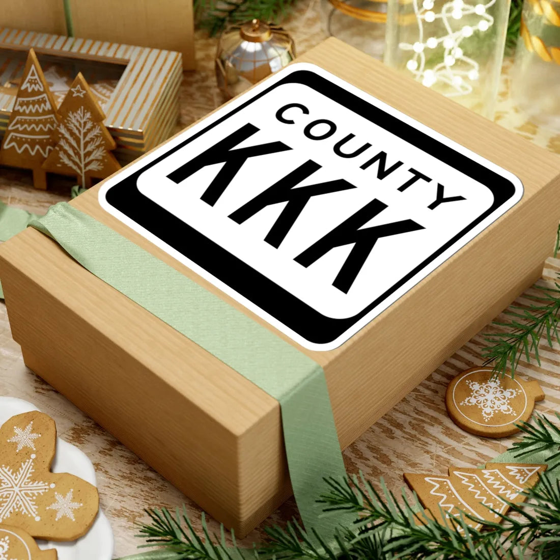 WIS County KKK (Wisconsin) (Road Sign) STICKER Vinyl Kiss-Cut Decal - The Sticker Space