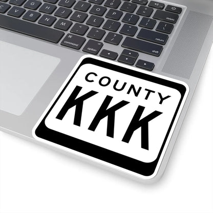 WIS County KKK (Wisconsin) (Road Sign) STICKER Vinyl Kiss-Cut Decal - The Sticker Space