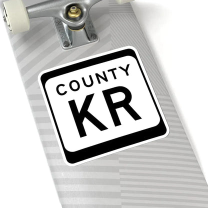 WIS County KR (Wisconsin) (Road Sign) STICKER Vinyl Kiss-Cut Decal - The Sticker Space
