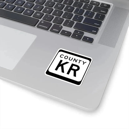WIS County KR (Wisconsin) (Road Sign) STICKER Vinyl Kiss-Cut Decal - The Sticker Space