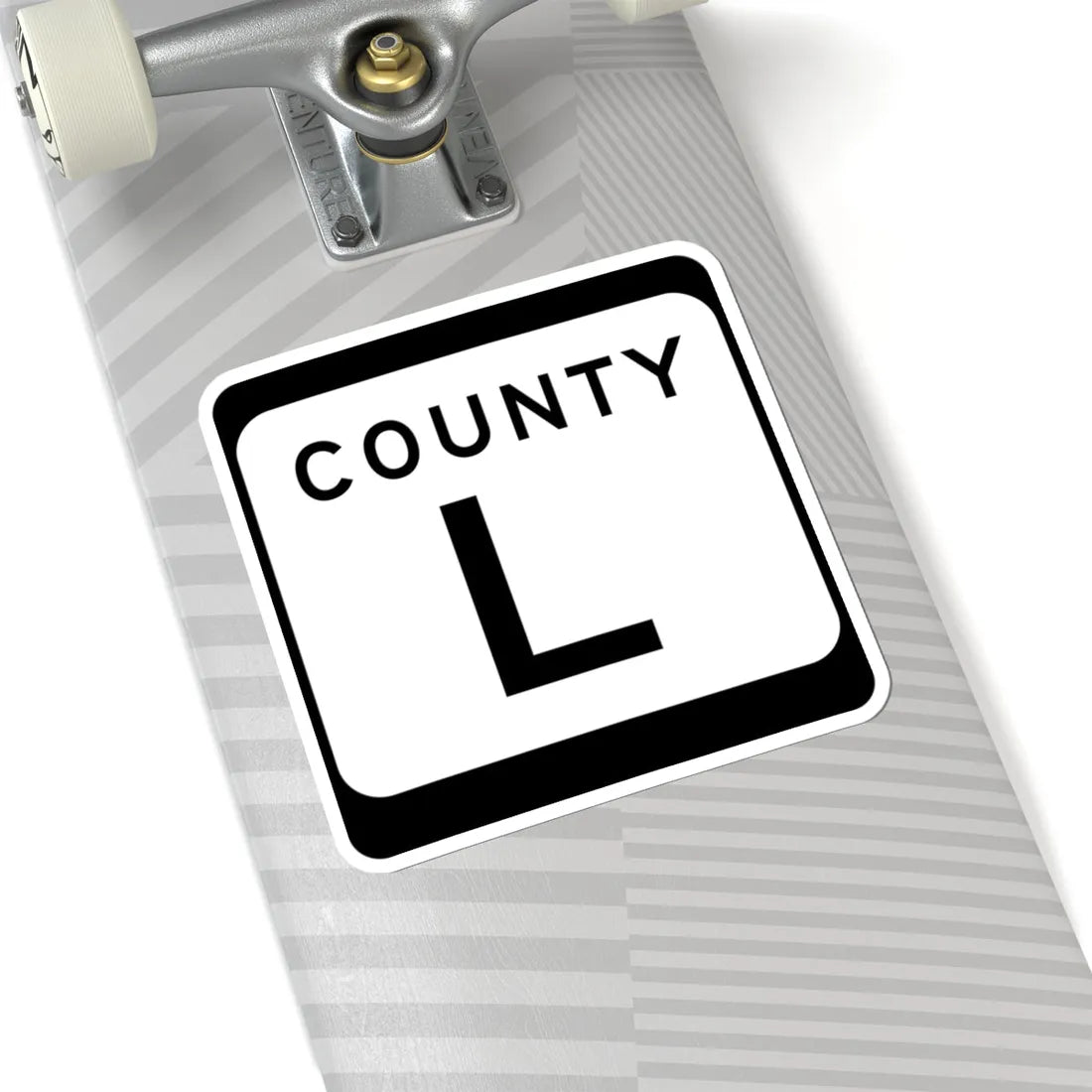 WIS County L (Wisconsin) (Road Sign) STICKER Vinyl Kiss-Cut Decal - The Sticker Space