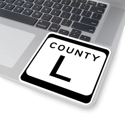 WIS County L (Wisconsin) (Road Sign) STICKER Vinyl Kiss-Cut Decal - The Sticker Space