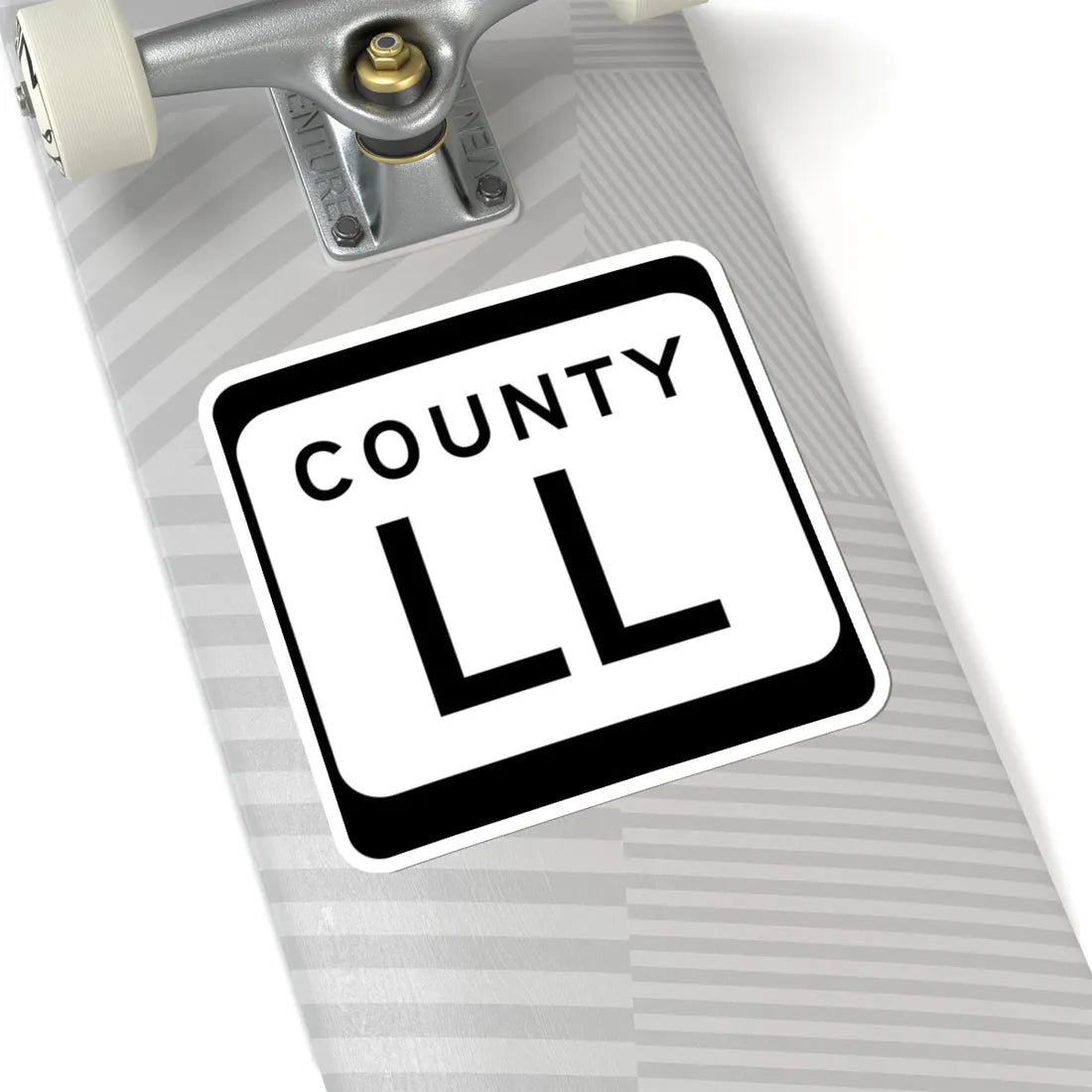 WIS County LL (Wisconsin) (Road Sign) STICKER Vinyl Kiss-Cut Decal - The Sticker Space
