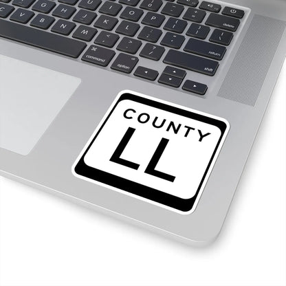 WIS County LL (Wisconsin) (Road Sign) STICKER Vinyl Kiss-Cut Decal - The Sticker Space
