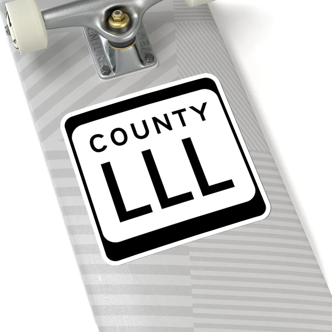 WIS County LLL (Wisconsin) (Road Sign) STICKER Vinyl Kiss-Cut Decal - The Sticker Space